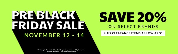 _CATEGORY Pre Black Friday Sale 11/12 - 11/14